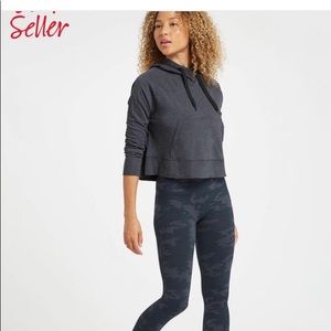 Spanx cropped black camo leggings